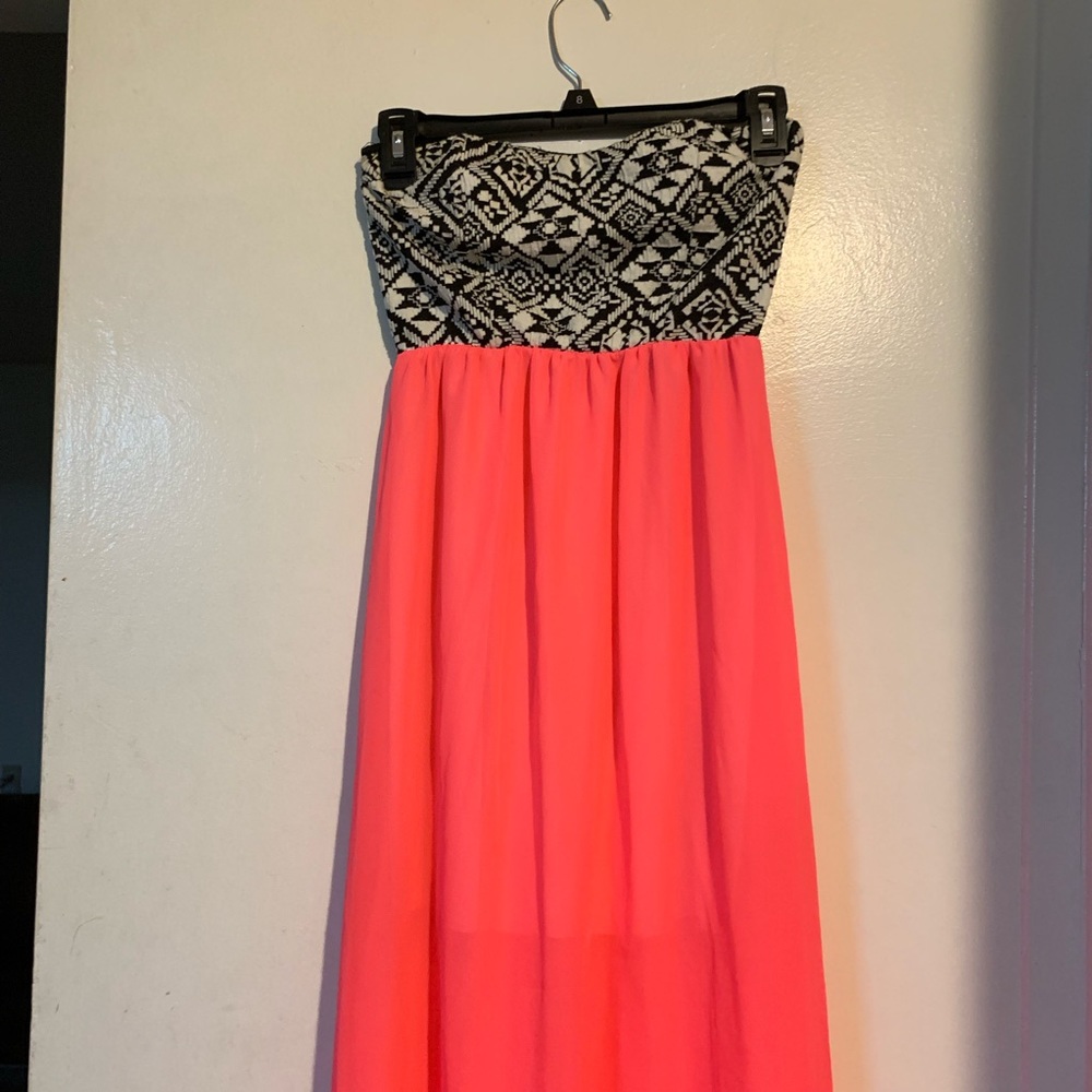 Black and pink dress